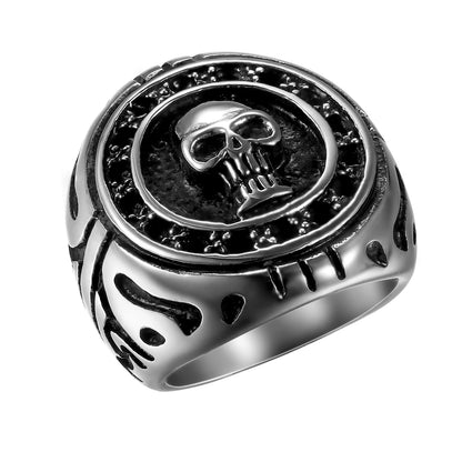 Jewelry - Stainless Steel Skull Biker Style Ring