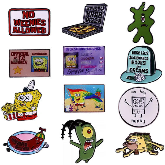 Enamel Pin - Funny - Meme - SpongeBob Pins