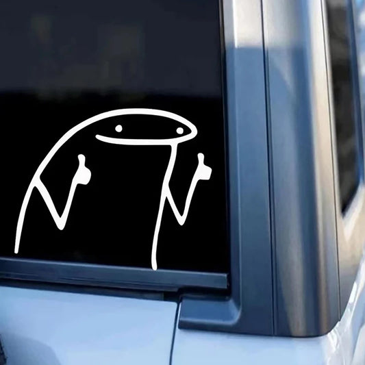 Vehicle Accessories - Sticker - Funny - Stick Man - Thumbs Up - Meme - Car Window Decal