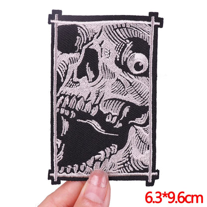 Patches - Horror - Skull - Skeleton - Iron On Patches