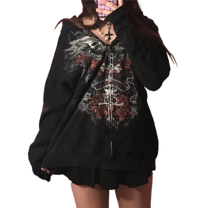 Hoodie - Gothic - Skull - Death - Sweatshirt