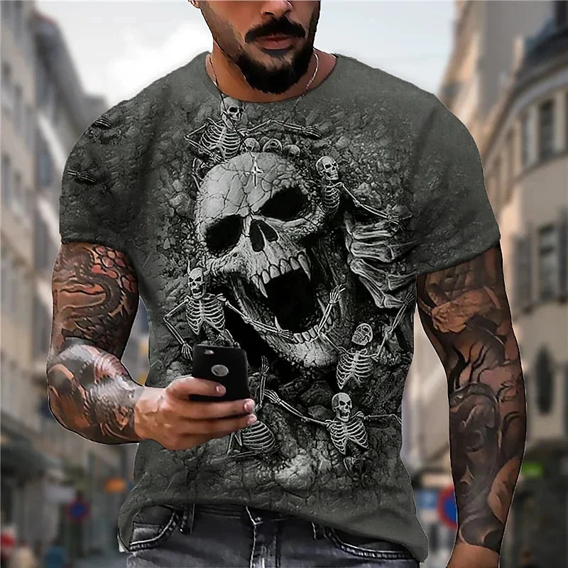 T-Shirt - Horror - Gothic - Vintage Men's Skull 3D Print Shirts