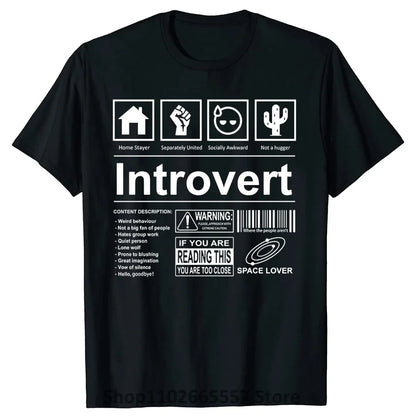 T-Shirt - Sarcastic - Funny - Introvert Logo Shirt