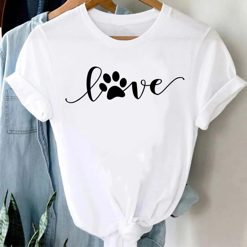 T-Shirt - Dog - Cat - Heartbeat Print Shirt