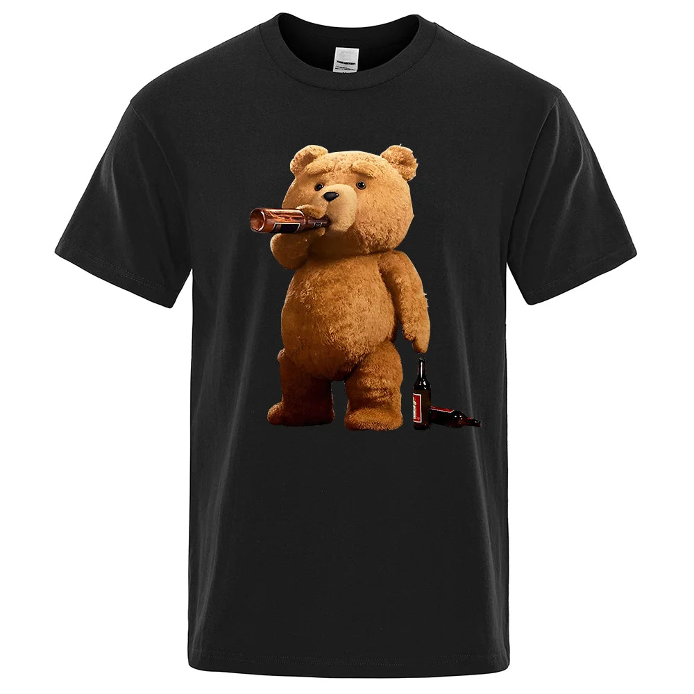 T-shirt - Sarcastic - Funny - Dark Humor - Ted Drinking Beer Shirt