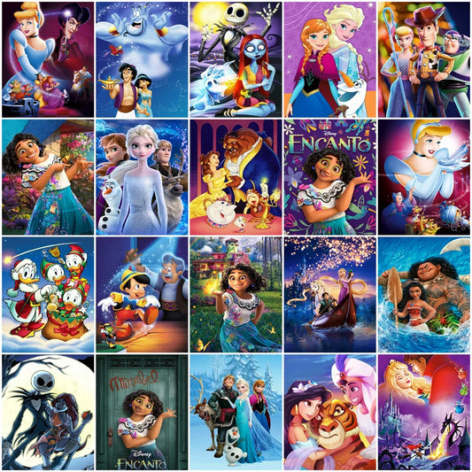 Diamond Painting Kit - Disney - Encanto - Toy Story - Cinderella - Belle - Pinocchio - Aladdin - Frozen