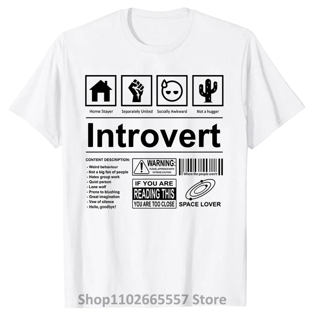T-Shirt - Sarcastic - Funny - Introvert Logo Shirt