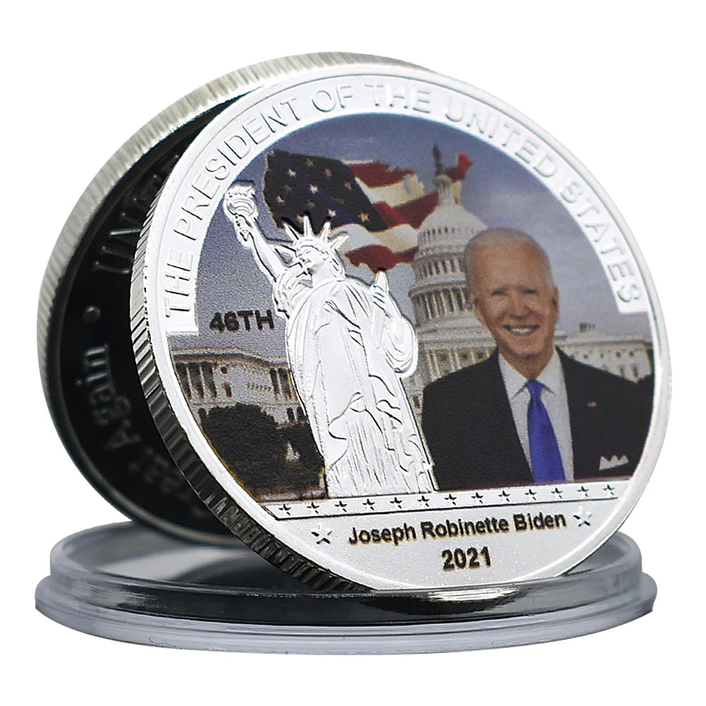 Collectible Coins - 46 US Presidents Commemorative Coins - Biden - Trump
