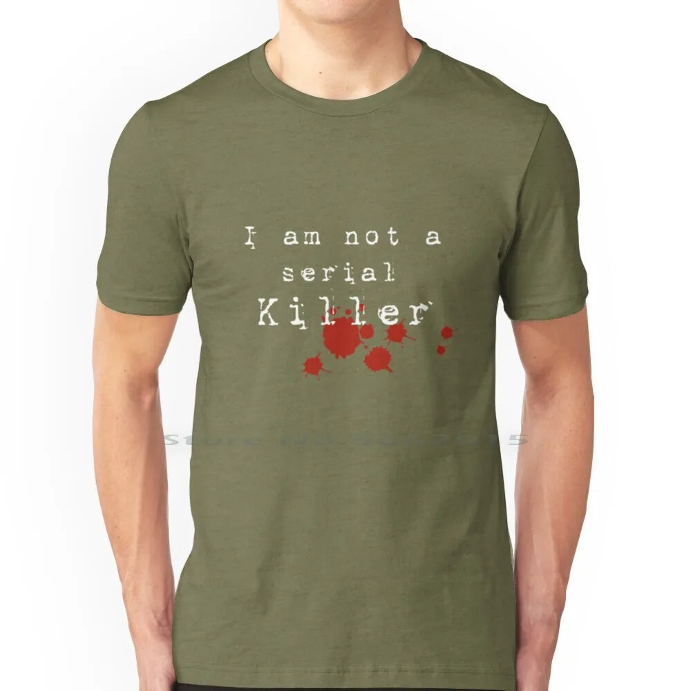 Camiseta-No soy un asesino en serie Camiseta 100% algodón no asesino en serie Ted Bundy Charlie Manson Jeffrey Dahmer familia divertido gótico Emo