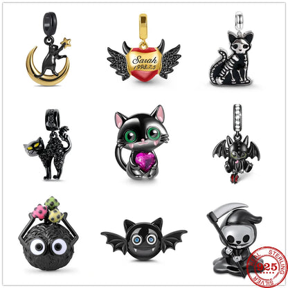 Jewelry - Pandora Style Charms & Pendants - Bat - Cat - Skeleton - Grim Reaper