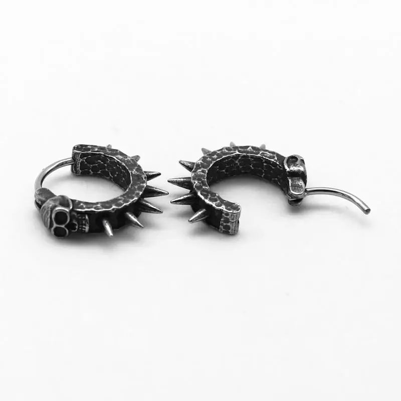 Jewelry - Gothic - Vintage Punk Black Skull Earrings