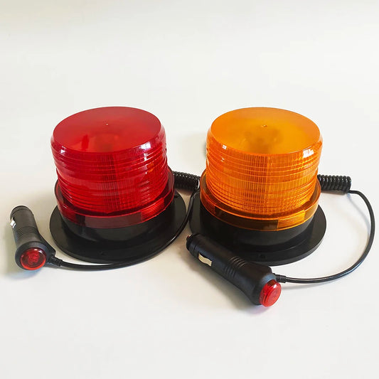 Scene Supplies - Vehicle 30 LED Warning Light 12V 24V Heavy Equipment Amber Red Rotary Beacon Strobe Emergency Light