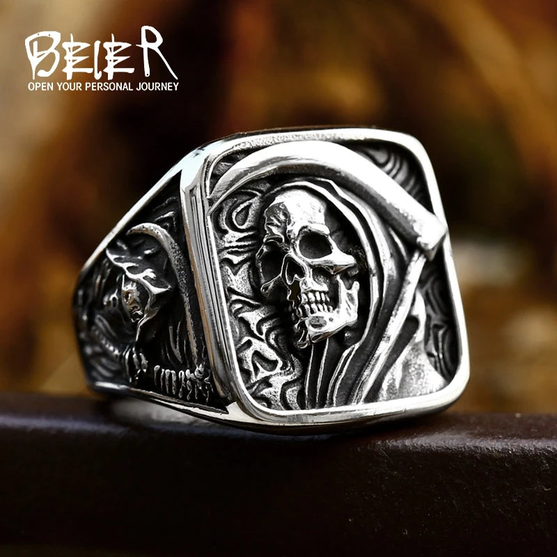 Jewelry - Horror - Grim Reaper - Stainless Steel Skull Ring