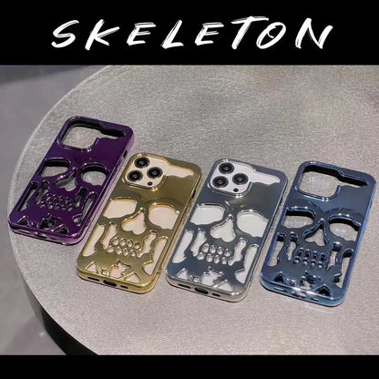 Phone Accessories - Horror - True Crime - 3D Hollow Skull Phone Case for iPhone