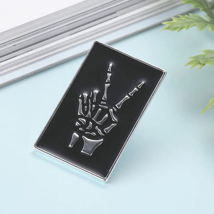 Enamel Pin - Sarcastic - Skeleton Peace Pin