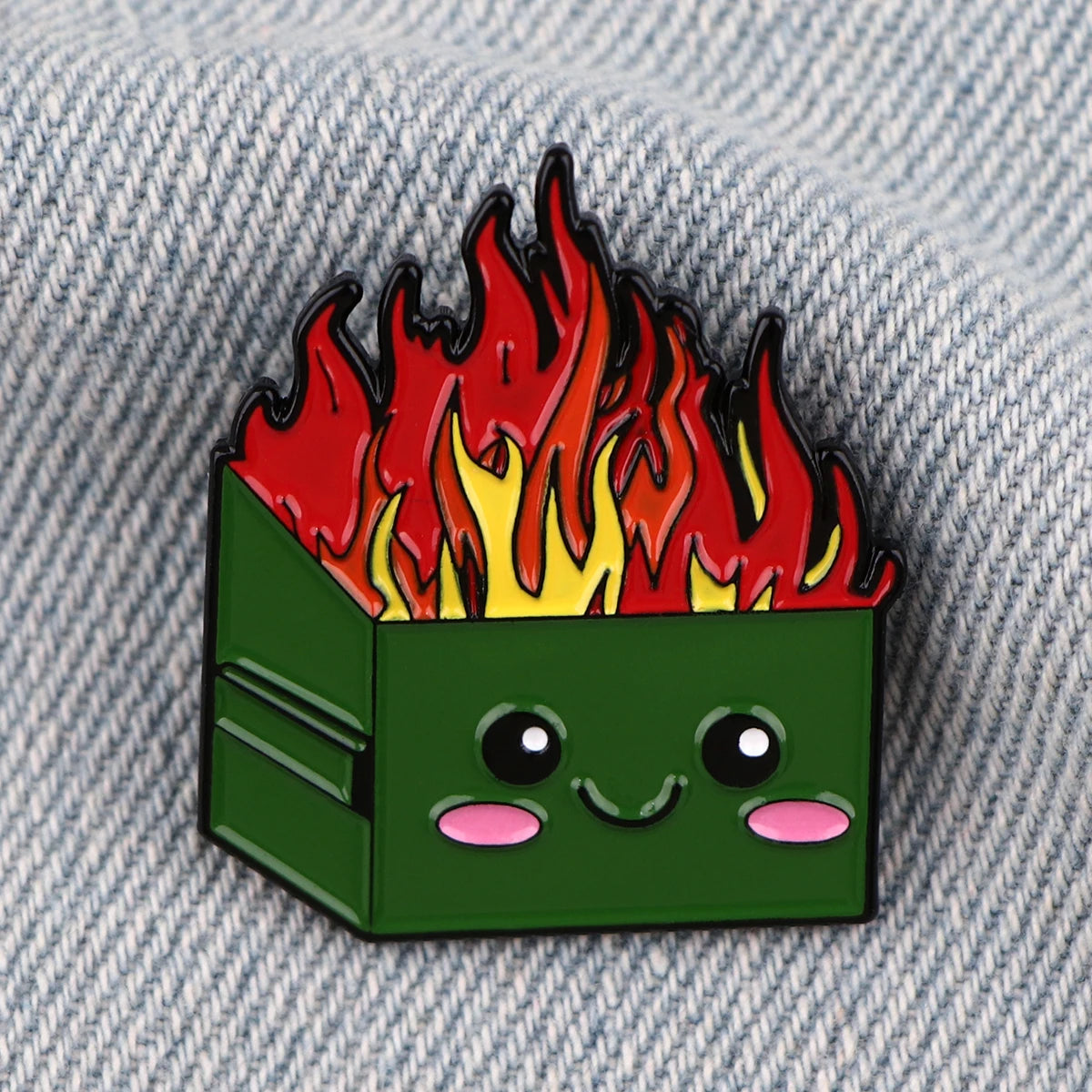 Enamel Pin - Sarcastic - Funny - Dumpster Fire Pin