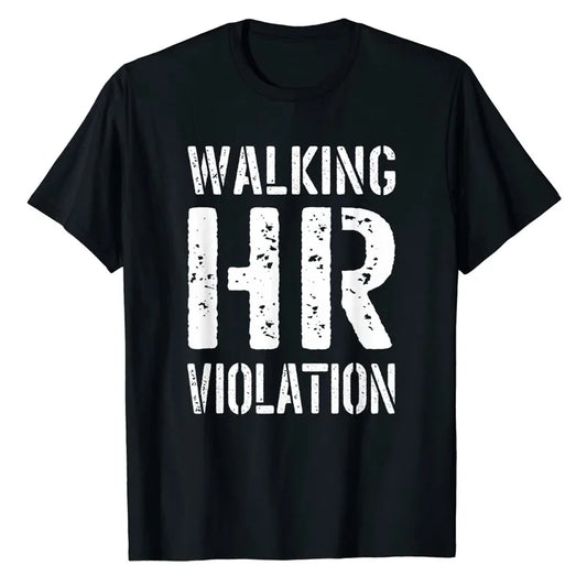 Camiseta - Walking HR Refranes sarcásticos Cita Impresión de letras Camisetas gráficas Humor Divertida Moda de verano Carrera Ropa de manga corta
