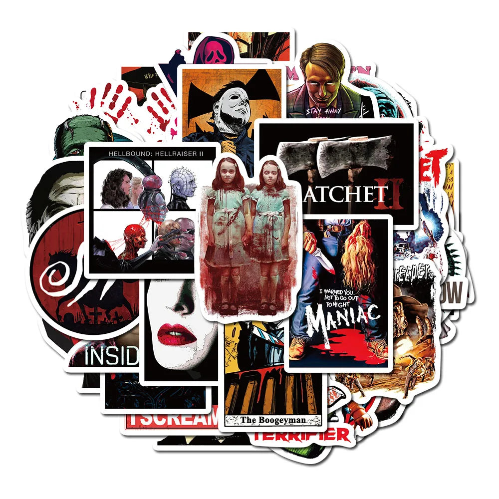 Sticker - Horror - Movie - The Shining - Insidious - Frankenstein - Carrie - etc. - Sticker Pack