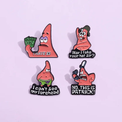 Enamel Pin - SpongeBob SquarePants - Funny - Meme - Patrick Star Pins