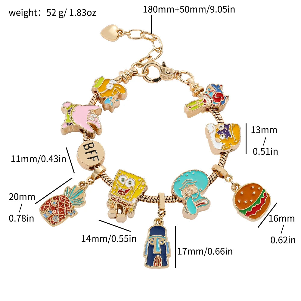Jewelry - Funny - SpongeBob Squarepants Charm Bracelet