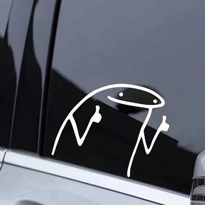 Vehicle Accessories - Sticker - Funny - Stick Man - Thumbs Up - Meme - Car Window Decal