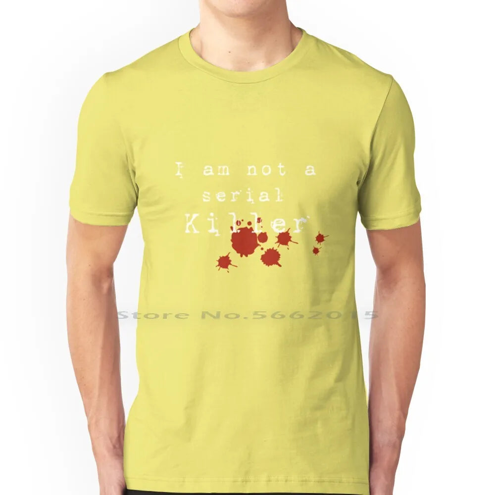 Camiseta-No soy un asesino en serie Camiseta 100% algodón no asesino en serie Ted Bundy Charlie Manson Jeffrey Dahmer familia divertido gótico Emo