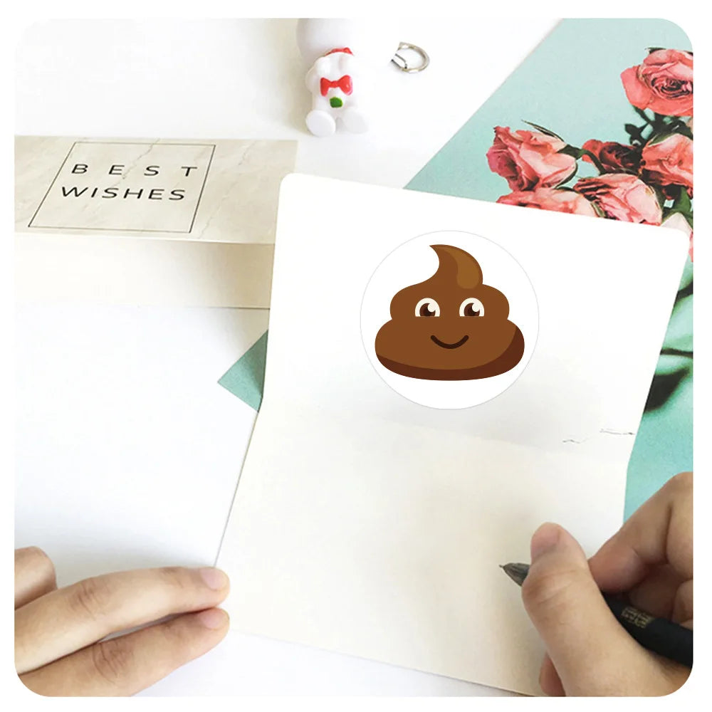 Gag Gift - Funny - Potty Humor - Poop Emoji Sticker Roll
