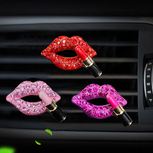 Vehicle Accessories - Car Vent Aromatherapy Clip - Diamond - Bling - Lips