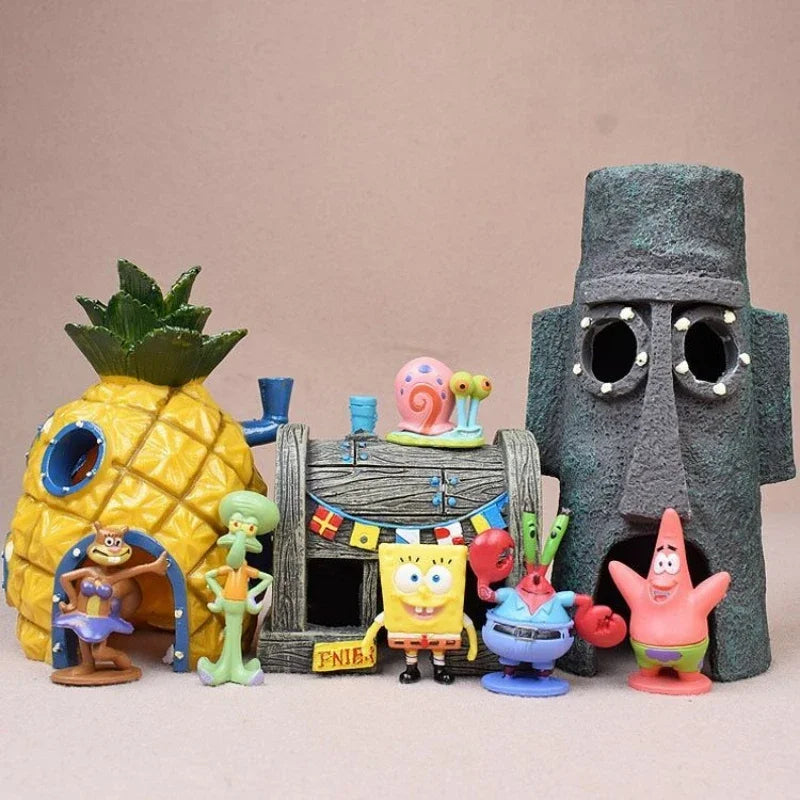 Aquarium Accessories - SpongeBob SquarePants - Figurines - Fish Tank Decorations